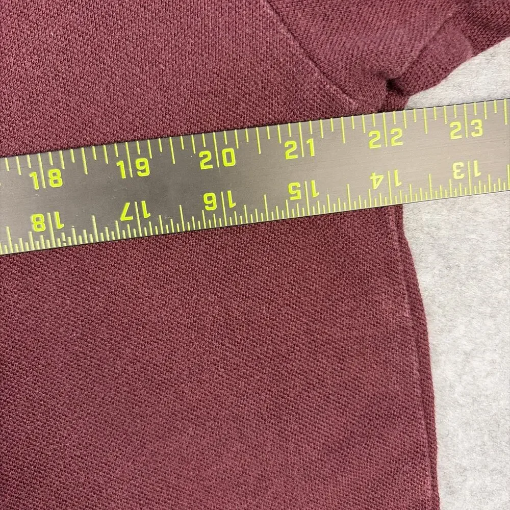 Ralph Lauren 100 % Cotton Burgundy Color Men Size Lg Polo Shirt